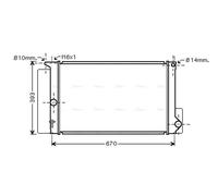 AVA COOLING SYSTEMS TOA2397 Engine radiator