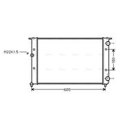 AVA Coolant Radiator VNA2116 for SEAT CORDOBA (1993) 1.9 -/SDI etc