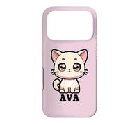 Ava Cute Kitty Cat Design for Girls Name Ava Case for iPhone 17 Pro