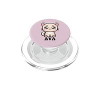 Ava Cute Kitty Cat Design for Girls Name Ava PopSockets PopGrip for MagSafe