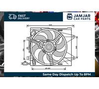 AVA Engine Cooling Fan 12V Voltage 200W Rated Power Fits Fiat Ford FT7564