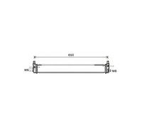 AVA Engine Cooling Radiator Aluminium Fins 600mm Core Length Fits Opel Vauxhall