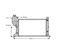 AVA Engine Cooling Radiator With Brazed Aluminium Fins For Mercedes-Benz MSA2300