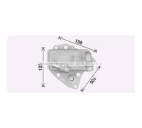 AVA Engine Oil Cooler Fits Chrysler Fiat Opel Saab Suzuki Vauxhall OL3705