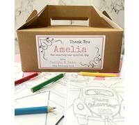 Ava Graceful Designs LARGE KRAFT BROWN PERSONALISED CHILDREN'S WEDDING ACTIVITY BOX - complete with activity pack & tissue paper