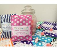 Ava Graceful Designs PERSONALISED Candy Stripe/Polka Dot Sweet Bags with Bunting Design (20)