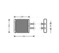 AVA Heater Core DWA6027 for Daewoo Assol (1997) 1.3