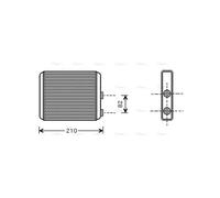 AVA COOLING SYSTEMS OLA6353 Heater matrix