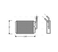 AVA Heater Core RT6220 for RENAULT TWINGO (1993) 1.2 etc