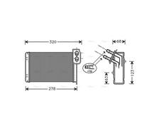 AVA Heater Core RTA6099 for Renault Kangoo (1998) 1.9 DCI
