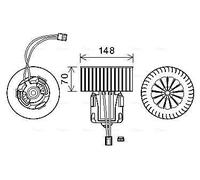 AVA Cabin Fan Blower Motor BW8540 for ROLLS-ROYCE GHOST (2009) 6.6 BLACK BADGE e