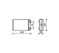 AVA Interior Heating Heat Exchanger With Brazed Aluminium Fins Fits Mini BW6426
