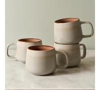 Ava Nord Ceramic Coffee Mugs Set of 4 | 340 ml Stoneware Coffee Cups | Lead-Free, Non-Toxic | Microwave and Dishwasher Safe | Comfortable Handle | Aesthetic Nordic Design for Tea and Latte | Sage Ash