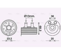 AVA Oil Cooler DN3443 for NISSAN ALMERA (2000) 2.2 DCI etc