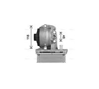 AVA Oil Cooler & Filter Housing FD3623H for FORD MONDEO (2001) 2.2 TDCI etc