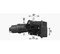 AVA Oil Cooler & Filter Housing VN3329H for AUDI A3 (2004) A3 2.0 FSI etc