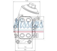 AVA Oil Cooler & Filter Housing VN3467H for VW POLO (2009) 1.2 TDI/TDI BLUEMOTIO