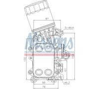 AVA Oil Cooler & Filter Housing VN3468H for VW POLO (2009) 1.4 TDI/TDI BLUEMOTIO