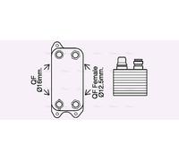 AVA Oil Cooler MS3686 for MERCEDES-BENZ C-SERIES S204 (2007) C180 1.8 CGI BLUEEF