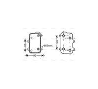 AVA COOLING SYSTEMS PR3063 Engine oil cooler