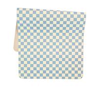 Ava + Oliver Vegan Leather Baby Changing Mat (16 X 30 in) - Multipurpose Wipeable and Portable Diaper Changing Mat - Foldable Travel Changing Mat (Sky Checker)