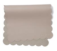 AVA + OLIVER Vegan Leather Baby Changing Mat - Multipurpose Portable Wipeable Diaper Pad - Foldable for Travel (16 x 30 in) (Grey Scallop)