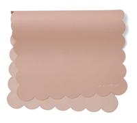 AVA + OLIVER Vegan Leather Baby Changing Mat - Multipurpose Portable Wipeable Diaper Pad - Foldable for Travel (16 x 30 in) (Pink Sand Scallop)