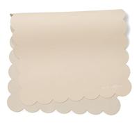 AVA + OLIVER Vegan Leather Baby Changing Mat - Multipurpose Portable Wipeable Diaper Pad - Foldable for Travel (16 x 30 in) (Cream Scallop)