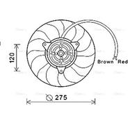 AVA Radiator Cooling Fan AI7515 for SEAT EXEO (2009) 1.6 etc