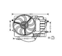 AVA Radiator Fan BW7506 for Mini Mini Cooper (2001) 1.6 S