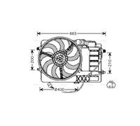 AVA COOLING SYSTEMS BW7516 Fan, radiator
