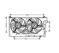 PRASCO CN7516 Fan, radiator