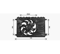 AVA Radiator Fan FD7554 for Ford Galaxy (2006) 2.0 TDCi