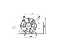 AVA Radiator Cooling Fan FD7559 for FORD FIESTA (2009) 1.6 TDCI etc