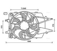 AVA COOLING SYSTEMS FD7577 Fan, radiator