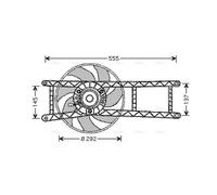 AVA Radiator Fan FT7525 for Fiat Panda (2004) 1.2