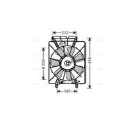 FAN ENGINE COOLING HD7533 FOR HONDA CR-V/II/SUV/Mk K20A4 2.0L 4cyl CR-V II SUV