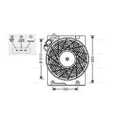 AVA Radiator Fan OL7508 for OPEL ASTRA (1998) 2.0 etc