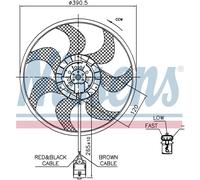 AVA Radiator Cooling Fan OL7524 for OPEL ASTRA (1998) 2.2 etc