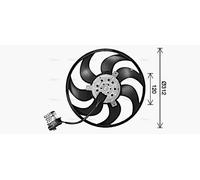 AVA Radiator Cooling Fan OL7727 for OPEL ASTRA (2004) 1.6 ECOTEC etc