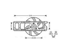 AVA Radiator Cooling Fan RT7537 for RENAULT CLIO (1998) 1.5 DCI etc