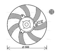 AVA Radiator Fan VN7527 for SEAT CORDOBA (1993) 1.4 etc