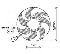 AVA Radiator Cooling Fan VN7536 for SEAT ALTEA (2004) 1.9 TDI etc