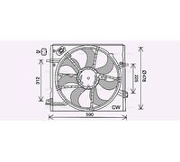 PRASCO DN7536 Fan, radiator