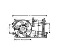 AVA COOLING SYSTEMS FT7523 Fan, radiator