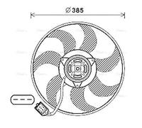 AVA Radiator Fan OL7670 for Opel Astra (2004) 1.8 VVT Ecotec
