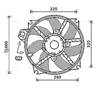 PRASCO RT7563 Fan, radiator