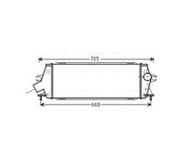AVA Charge Air Intercooler RTA4456 for OPEL VIVARO (2001) 2.5 DTI etc