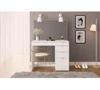 Ava White 5 Drawer Single Dressing Table