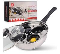 AVACRAFT Egg Poacher, Stainless Steel Egg Poaching Pan, Poached Eggs Cooker Food Grade PFOA free
